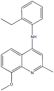 N-(2-ethylphenyl)-N-(8-methoxy-2-methyl-4-quinolinyl)amine 结构式