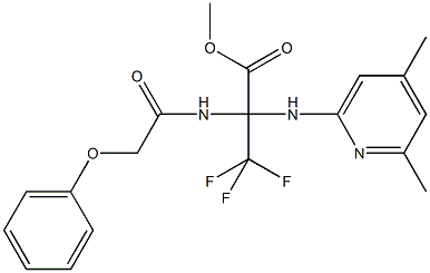 methyl 2-[(4,6-dimethyl-2-pyridinyl)amino]-3,3,3-trifluoro-2-[(phenoxyacetyl)amino]propanoate 结构式