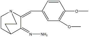 2-(3,4-dimethoxybenzylidene)quinuclidin-3-one hydrazone 结构式