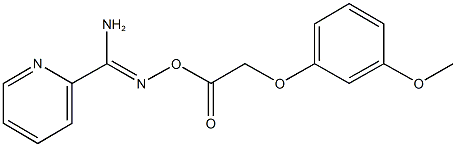 N'-{[2-(3-methoxyphenoxy)acetyl]oxy}-2-pyridinecarboximidamide 结构式