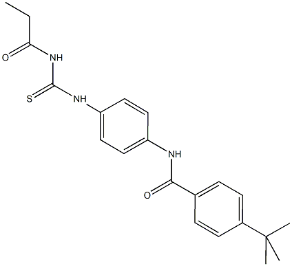 4-tert-butyl-N-(4-{[(propionylamino)carbothioyl]amino}phenyl)benzamide 结构式