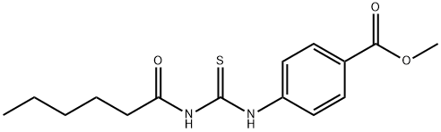 methyl 4-{[(hexanoylamino)carbothioyl]amino}benzoate 结构式