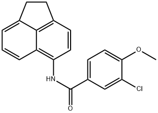 3-chloro-N-(1,2-dihydro-5-acenaphthylenyl)-4-methoxybenzamide 结构式