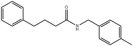 N-(4-methylbenzyl)-4-phenylbutanamide 结构式