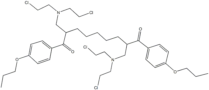 2,8-bis{[bis(2-chloroethyl)amino]methyl}-1,9-bis(4-propoxyphenyl)-1,9-nonanedione 结构式
