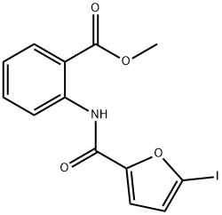 methyl 2-[(5-iodo-2-furoyl)amino]benzoate 结构式