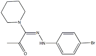 1-[(4-bromophenyl)hydrazono]-1-(1-piperidinyl)acetone 结构式