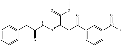 methyl 4-{3-nitrophenyl}-4-oxo-2-[(phenylacetyl)hydrazono]butanoate 结构式