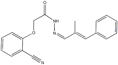 2-(2-cyanophenoxy)-N'-(2-methyl-3-phenyl-2-propenylidene)acetohydrazide 结构式