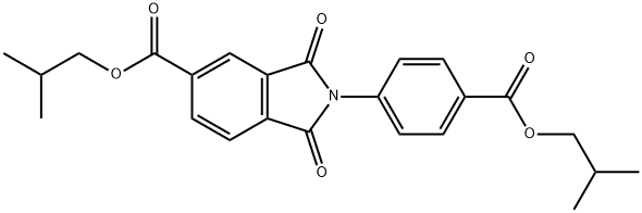 isobutyl 2-[4-(isobutoxycarbonyl)phenyl]-1,3-dioxo-5-isoindolinecarboxylate 结构式