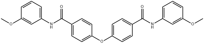 4-{4-[(3-methoxyanilino)carbonyl]phenoxy}-N-(3-methoxyphenyl)benzamide 结构式