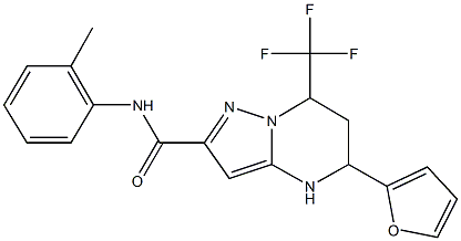 5-(2-furyl)-N-(2-methylphenyl)-7-(trifluoromethyl)-4,5,6,7-tetrahydropyrazolo[1,5-a]pyrimidine-2-carboxamide 结构式