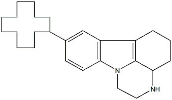 8-cyclododecyl-2,3,3a,4,5,6-hexahydro-1H-pyrazino[3,2,1-jk]carbazole 结构式