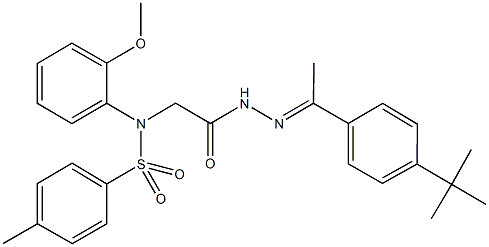 N-(2-{2-[1-(4-tert-butylphenyl)ethylidene]hydrazino}-2-oxoethyl)-N-(2-methoxyphenyl)-4-methylbenzenesulfonamide 结构式