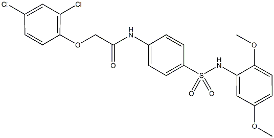 2-(2,4-dichlorophenoxy)-N-{4-[(2,5-dimethoxyanilino)sulfonyl]phenyl}acetamide 结构式
