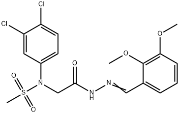 N-(3,4-dichlorophenyl)-N-{2-[2-(2,3-dimethoxybenzylidene)hydrazino]-2-oxoethyl}methanesulfonamide 结构式