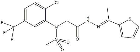 N-[2-chloro-5-(trifluoromethyl)phenyl]-N-(2-oxo-2-{2-[1-(2-thienyl)ethylidene]hydrazino}ethyl)methanesulfonamide 结构式