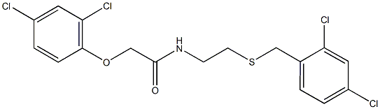 N-{2-[(2,4-dichlorobenzyl)sulfanyl]ethyl}-2-(2,4-dichlorophenoxy)acetamide 结构式