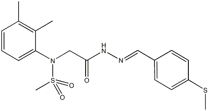 N-(2,3-dimethylphenyl)-N-(2-{2-[4-(methylsulfanyl)benzylidene]hydrazino}-2-oxoethyl)methanesulfonamide 结构式