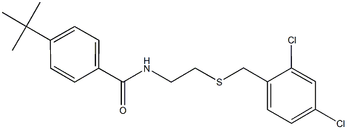 4-tert-butyl-N-{2-[(2,4-dichlorobenzyl)sulfanyl]ethyl}benzamide 结构式