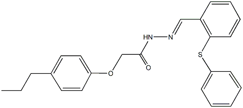 N'-[2-(phenylsulfanyl)benzylidene]-2-(4-propylphenoxy)acetohydrazide 结构式