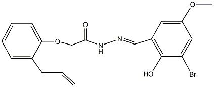 2-(2-allylphenoxy)-N'-(3-bromo-2-hydroxy-5-methoxybenzylidene)acetohydrazide 结构式