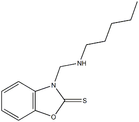 3-[(pentylamino)methyl]-1,3-benzoxazole-2(3H)-thione 结构式