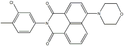 2-(3-chloro-4-methylphenyl)-6-(4-morpholinyl)-1H-benzo[de]isoquinoline-1,3(2H)-dione 结构式