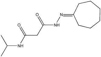 3-(2-cycloheptylidenehydrazino)-N-isopropyl-3-oxopropanamide 结构式