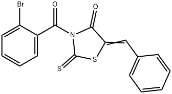 5-benzylidene-3-(2-bromobenzoyl)-2-thioxo-1,3-thiazolidin-4-one 结构式