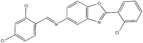 2-(2-chlorophenyl)-N-(2,4-dichlorobenzylidene)-1,3-benzoxazol-5-amine 结构式