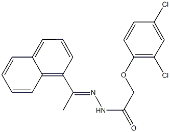 2-(2,4-dichlorophenoxy)-N'-[1-(1-naphthyl)ethylidene]acetohydrazide 结构式