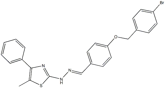 4-[(4-bromobenzyl)oxy]benzaldehyde (5-methyl-4-phenyl-1,3-thiazol-2-yl)hydrazone 结构式
