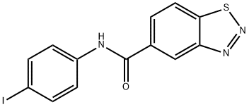 N-(4-iodophenyl)-1,2,3-benzothiadiazole-5-carboxamide 结构式