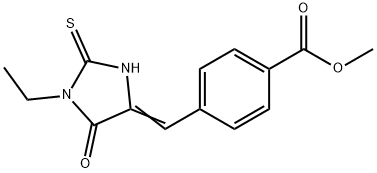 methyl 4-[(1-ethyl-5-oxo-2-thioxo-4-imidazolidinylidene)methyl]benzoate 结构式