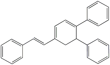 [6-phenyl-4-(2-phenylvinyl)-1,3-cyclohexadien-1-yl]benzene 结构式
