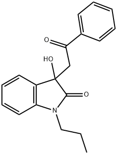 3-hydroxy-3-(2-oxo-2-phenylethyl)-1-propyl-1,3-dihydro-2H-indol-2-one 结构式