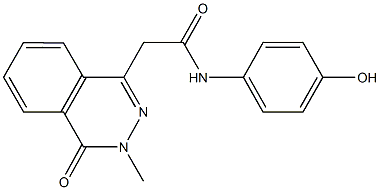 N-(4-hydroxyphenyl)-2-(3-methyl-4-oxo-3,4-dihydro-1-phthalazinyl)acetamide 结构式