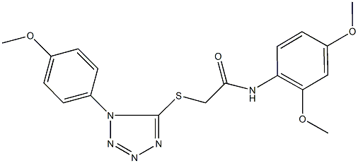 N-(2,4-dimethoxyphenyl)-2-{[1-(4-methoxyphenyl)-1H-tetraazol-5-yl]sulfanyl}acetamide 结构式