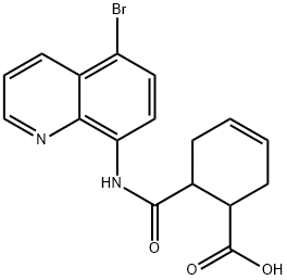 6-{[(5-bromo-8-quinolinyl)amino]carbonyl}-3-cyclohexene-1-carboxylic acid 结构式