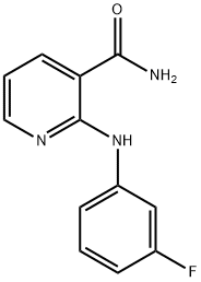 2-(3-fluoroanilino)nicotinamide 结构式