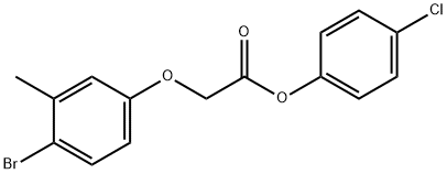 4-chlorophenyl (4-bromo-3-methylphenoxy)acetate 结构式