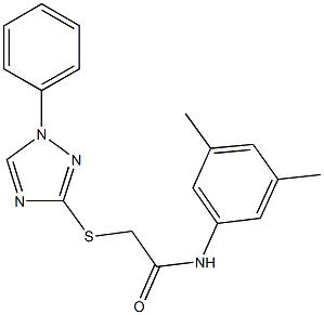 N-(3,5-dimethylphenyl)-2-[(1-phenyl-1H-1,2,4-triazol-3-yl)sulfanyl]acetamide 结构式