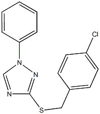 3-[(4-chlorobenzyl)sulfanyl]-1-phenyl-1H-1,2,4-triazole 结构式