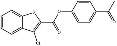 4-acetylphenyl 3-chloro-1-benzothiophene-2-carboxylate 结构式