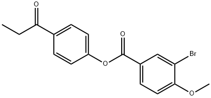 4-propionylphenyl 3-bromo-4-methoxybenzoate 结构式