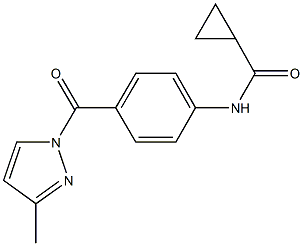 N-{4-[(3-methyl-1H-pyrazol-1-yl)carbonyl]phenyl}cyclopropanecarboxamide 结构式