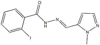 2-iodo-N'-[(1-methyl-1H-pyrazol-5-yl)methylene]benzohydrazide 结构式