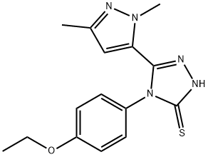 5-(1,3-dimethyl-1H-pyrazol-5-yl)-4-(4-ethoxyphenyl)-4H-1,2,4-triazole-3-thiol 结构式