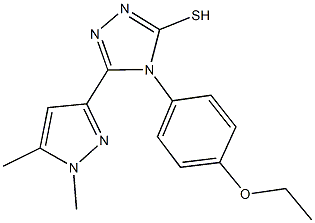 5-(1,5-dimethyl-1H-pyrazol-3-yl)-4-(4-ethoxyphenyl)-4H-1,2,4-triazole-3-thiol 结构式